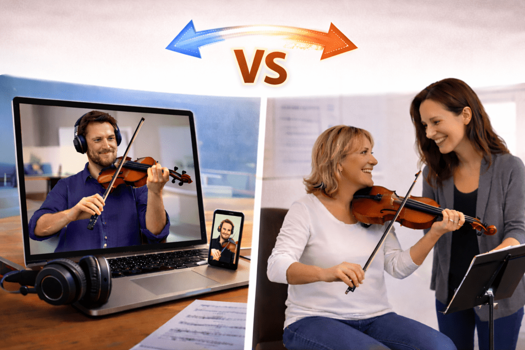 Online vs In-Person Violin Lessons for Adults: Which Is Right for&nbsp;You?